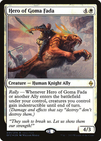 Hero of Goma Fada [Battle for Zendikar Promos] | Mega City Incorporated