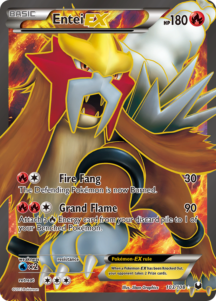 Entei EX (103/108) [Black & White: Dark Explorers] | Mega City Incorporated