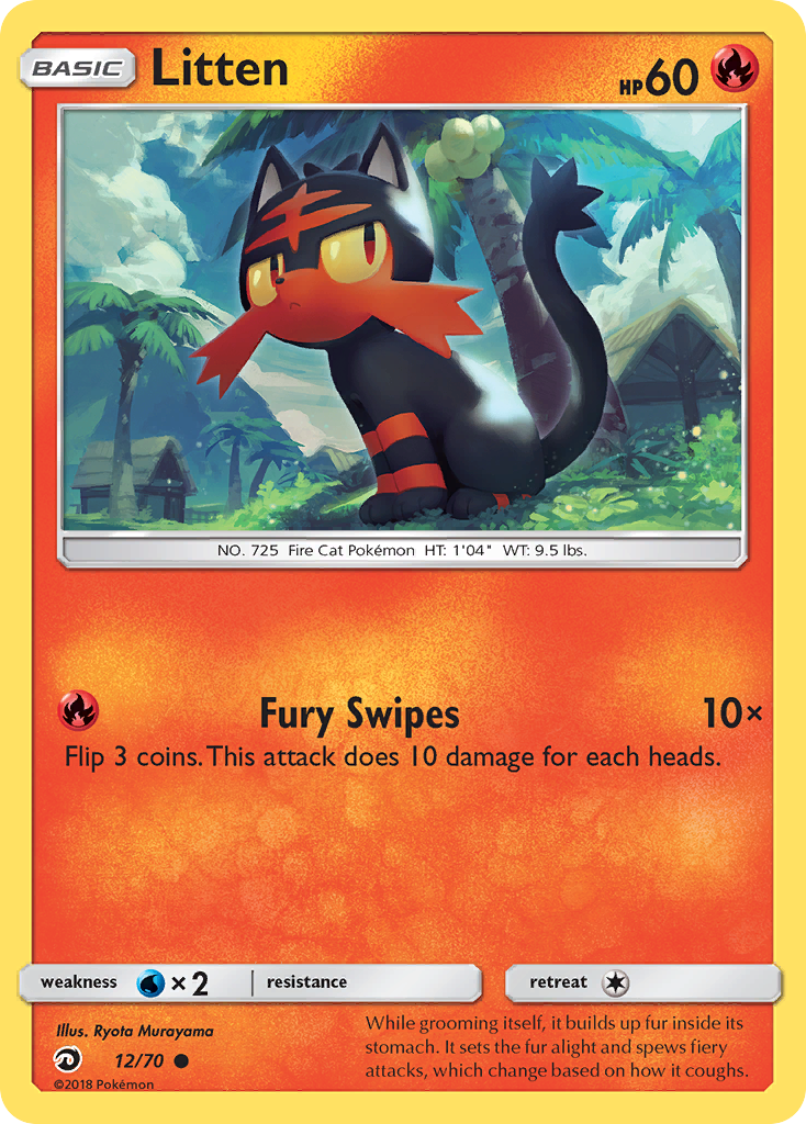 Litten (12/70) [Sun & Moon: Dragon Majesty] | Mega City Incorporated