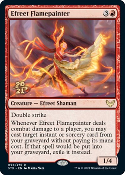 Efreet Flamepainter [Strixhaven: School of Mages Prerelease Promos] | Mega City Incorporated