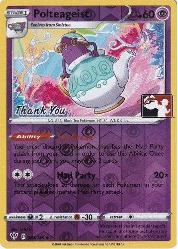 Polteageist (083/189) (Thank You Promo) [Sword & Shield: Darkness Ablaze] | Mega City Incorporated