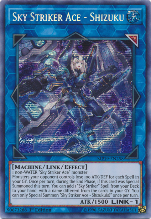 Sky Striker Ace - Shizuku [MP19-EN258] Prismatic Secret Rare | Mega City Incorporated