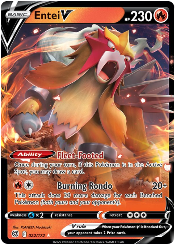 Entei V (022/172) [Sword & Shield: Brilliant Stars] | Mega City Incorporated