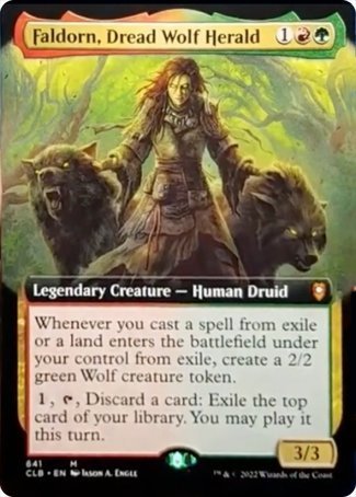 Faldorn, Dread Wolf Herald (Extended Art) [Commander Legends: Battle for Baldur's Gate] | Mega City Incorporated