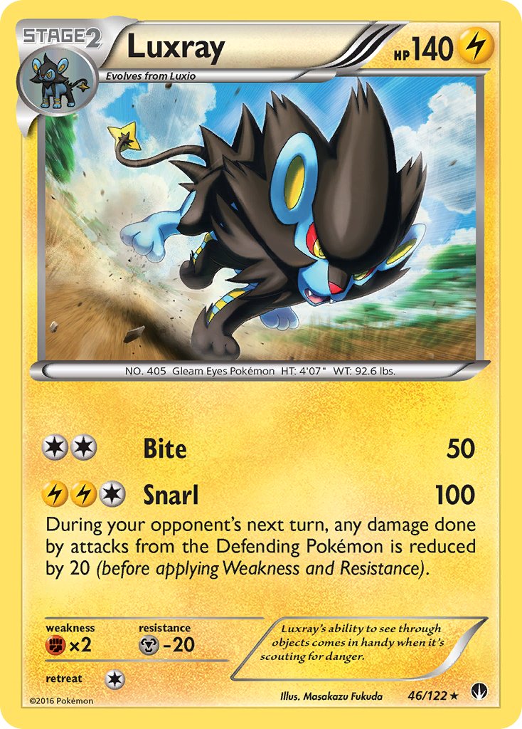 Luxray (46/122) (Cracked Ice Holo) [XY: BREAKpoint] | Mega City Incorporated