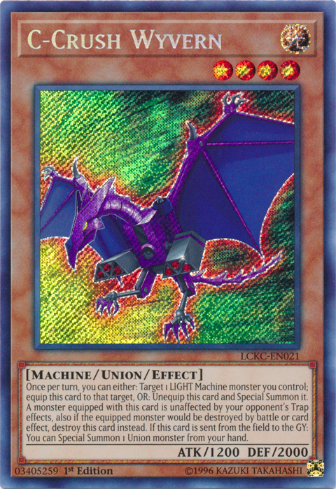 C-Crush Wyvern [LCKC-EN021] Secret Rare | Mega City Incorporated