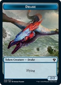 Drake // Insect (018) Double-sided Token [Commander 2020 Tokens] | Mega City Incorporated