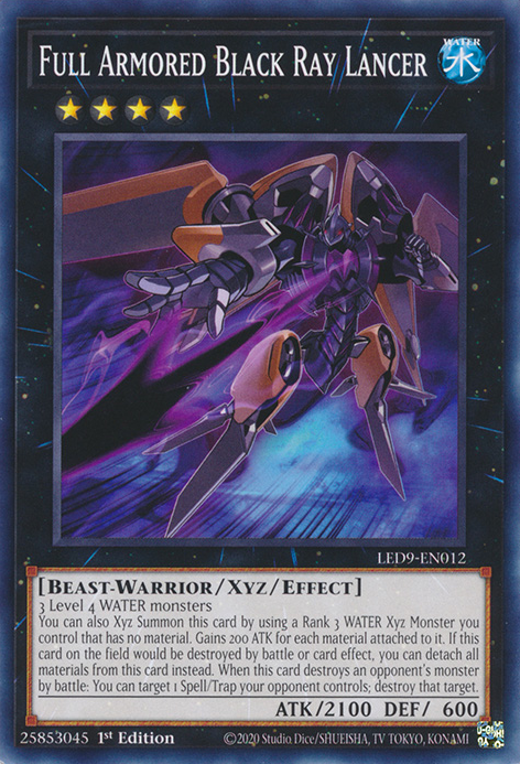 Full Armored Black Ray Lancer [LED9-EN012] Common | Mega City Incorporated