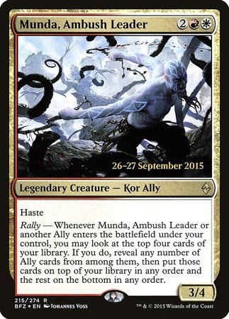 Munda, Ambush Leader [Battle for Zendikar Promos] | Mega City Incorporated