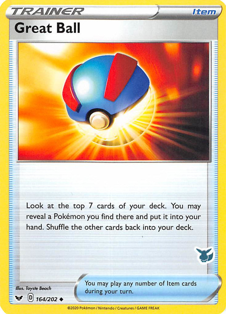 Great Ball (164/202) (Eevee Deck) [Battle Academy 2022] | Mega City Incorporated