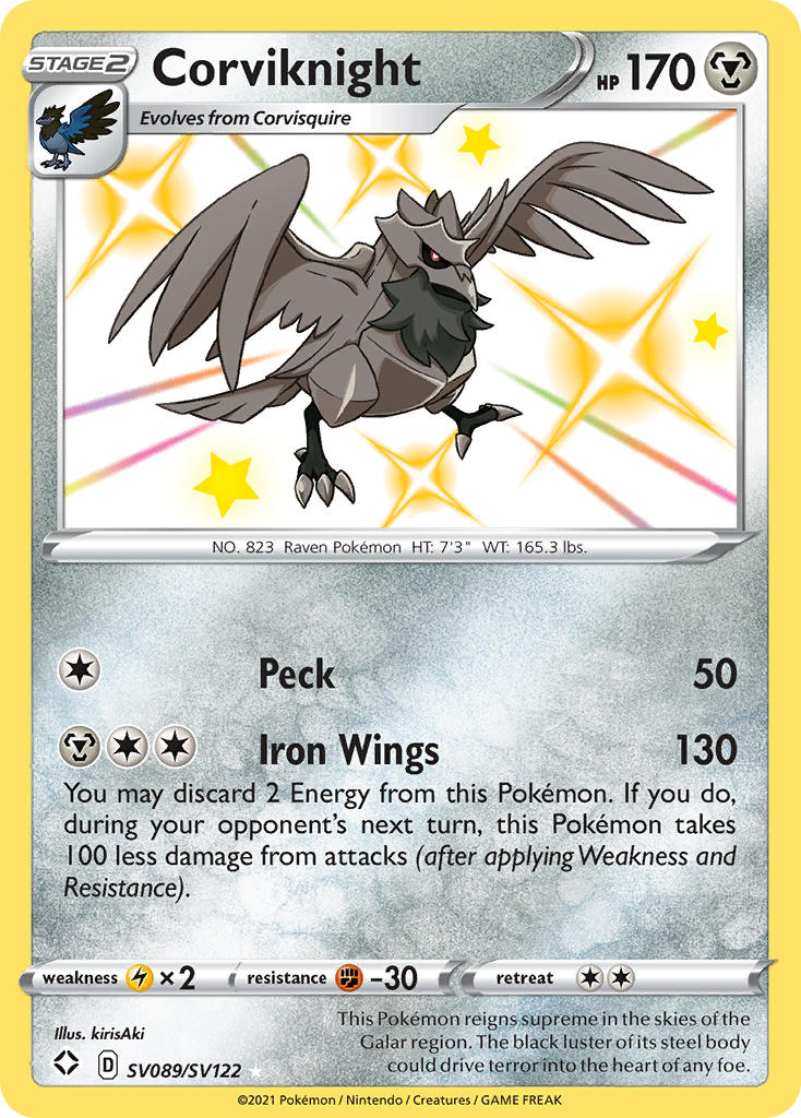 Corviknight (SV089/SV122) [Sword & Shield: Shining Fates] | Mega City Incorporated