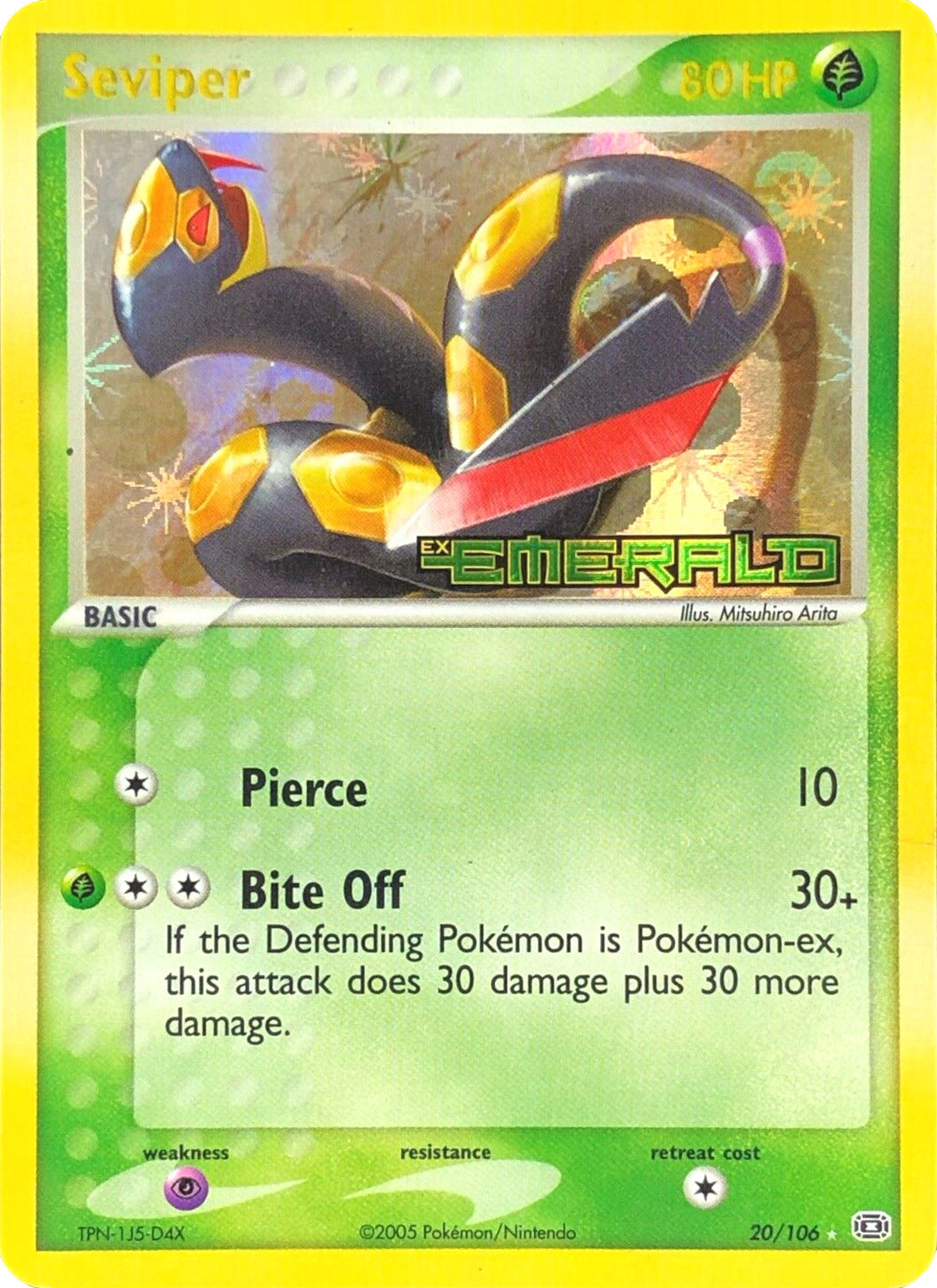 Seviper (20/106) (Stamped) [EX: Emerald] | Mega City Incorporated