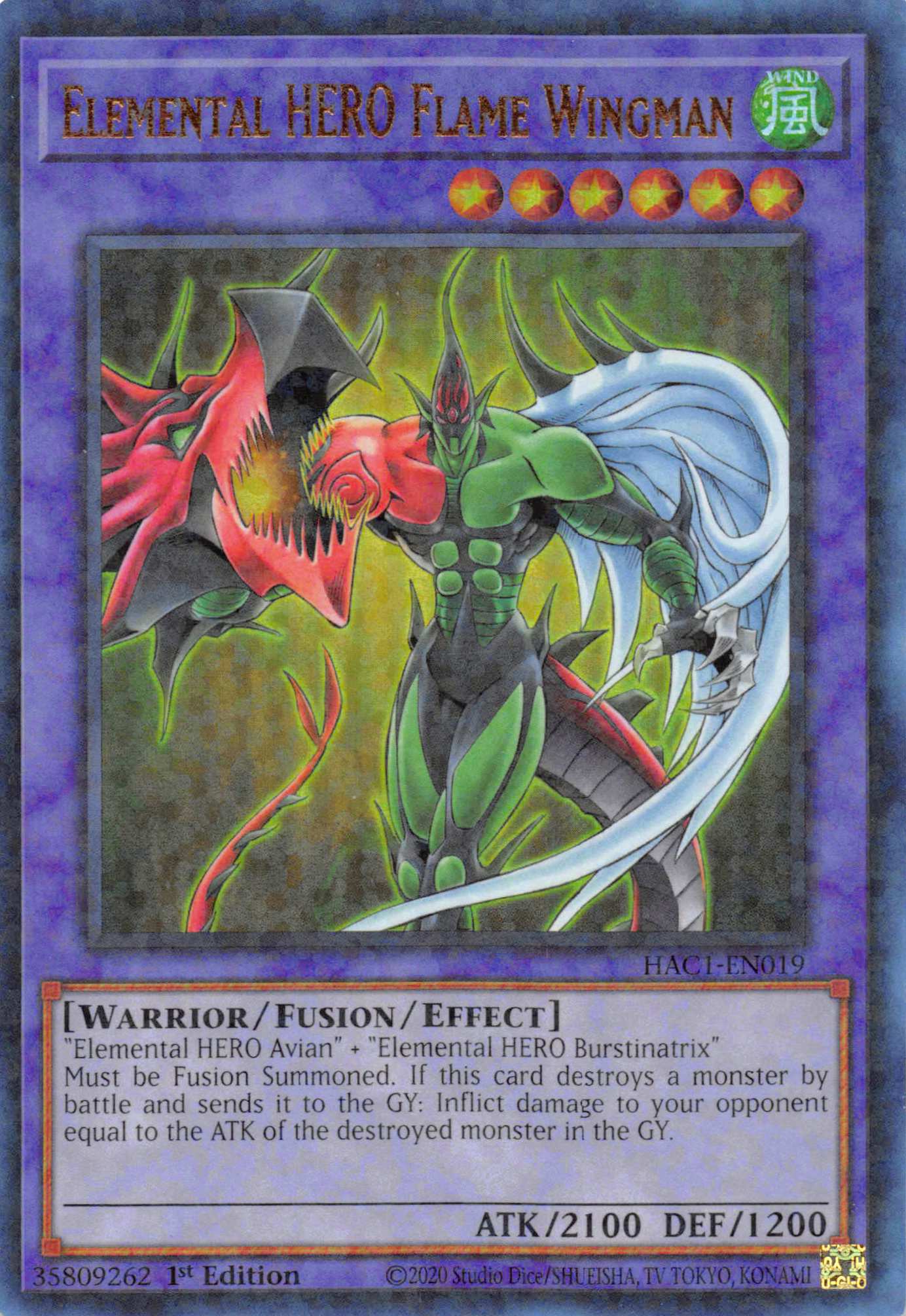 Elemental HERO Flame Wingman (Duel Terminal) [HAC1-EN019] Parallel Rare | Mega City Incorporated