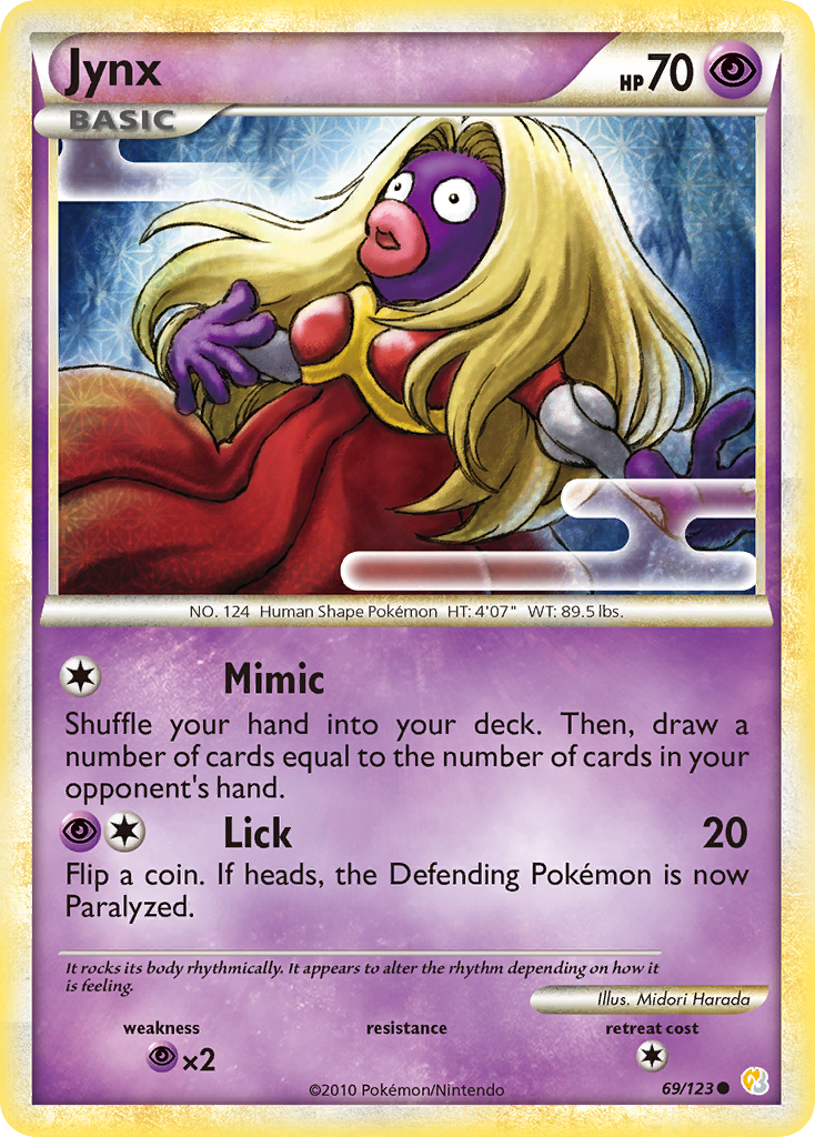 Jynx (69/123) [HeartGold & SoulSilver: Base Set] | Mega City Incorporated