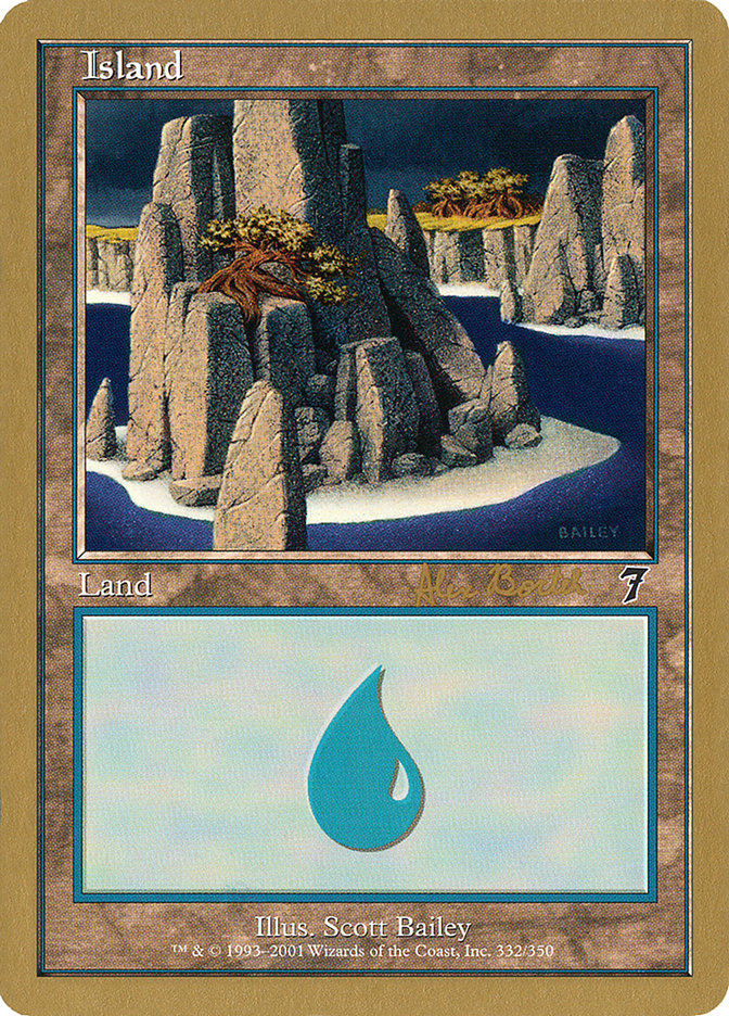 Island (ab332) (Alex Borteh) [World Championship Decks 2001] | Mega City Incorporated