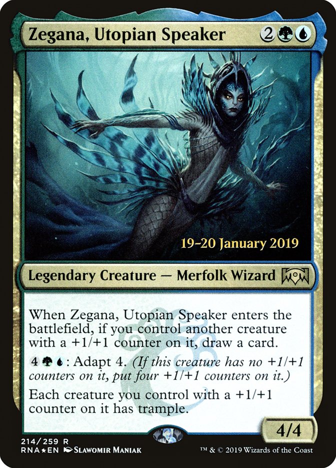 Zegana, Utopian Speaker [Ravnica Allegiance Prerelease Promos] | Mega City Incorporated