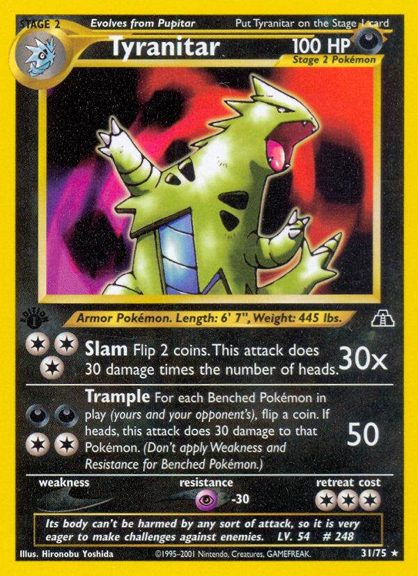 Tyranitar (31/75) [Neo Discovery 1st Edition] | Mega City Incorporated