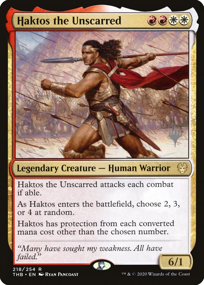 Haktos the Unscarred (Promo Pack) [Theros Beyond Death Promos] | Mega City Incorporated