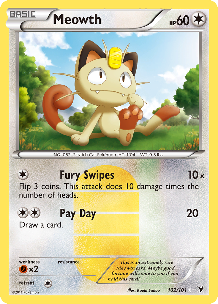 Meowth (102/101) [Black & White: Noble Victories] | Mega City Incorporated