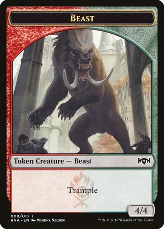 Beast Token [Ravnica Allegiance Tokens] | Mega City Incorporated