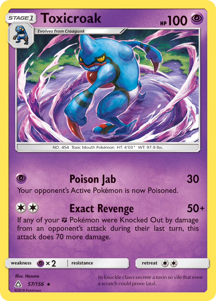 Toxicroak (57/156) [Sun & Moon: Ultra Prism] | Mega City Incorporated