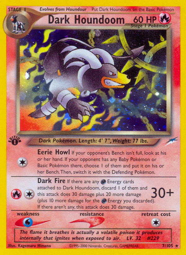 Dark Houndoom (7/105) [Neo Destiny 1st Edition] | Mega City Incorporated