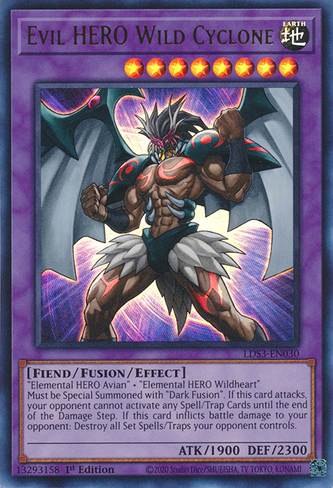 Evil HERO Wild Cyclone [LDS3-EN030] Ultra Rare | Mega City Incorporated