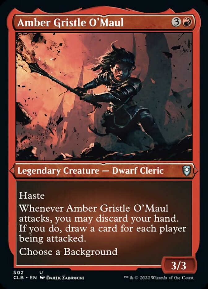 Amber Gristle O'Maul (Foil Etched) [Commander Legends: Battle for Baldur's Gate] | Mega City Incorporated