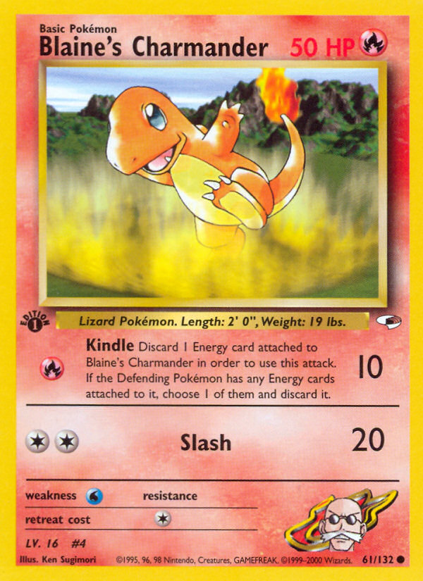 Blaine's Charmander (61/132) [Gym Heroes 1st Edition] | Mega City Incorporated