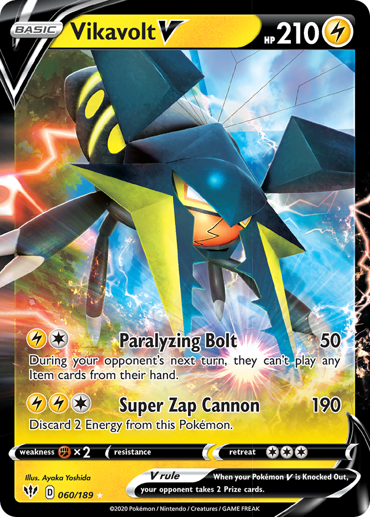 Vikavolt V (060/189) [Sword & Shield: Darkness Ablaze] | Mega City Incorporated