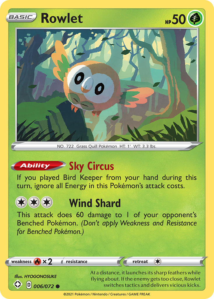 Rowlet (006/072) [Sword & Shield: Shining Fates] | Mega City Incorporated