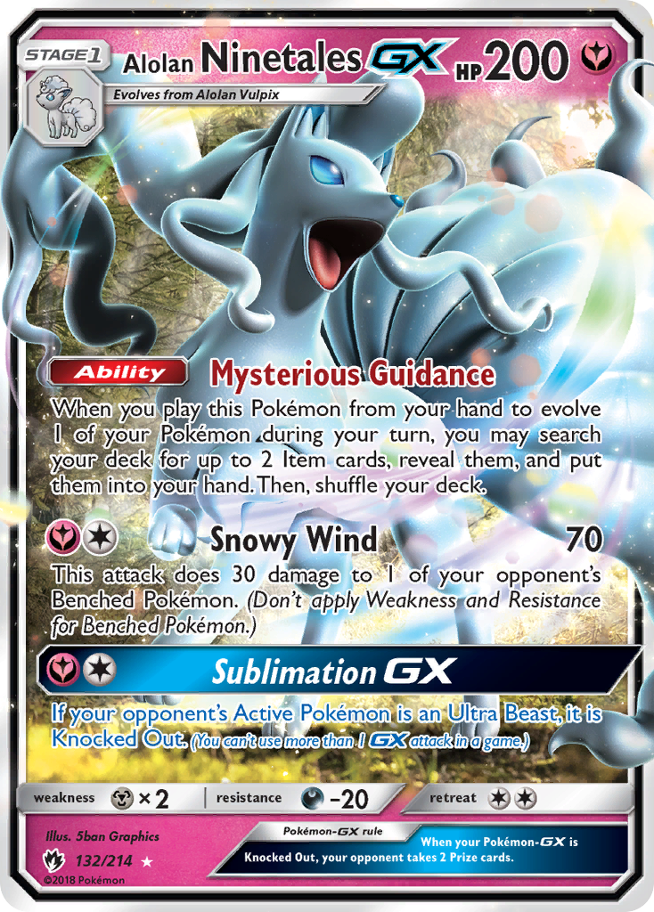 Alolan Ninetales GX (132/214) [Sun & Moon: Lost Thunder] | Mega City Incorporated