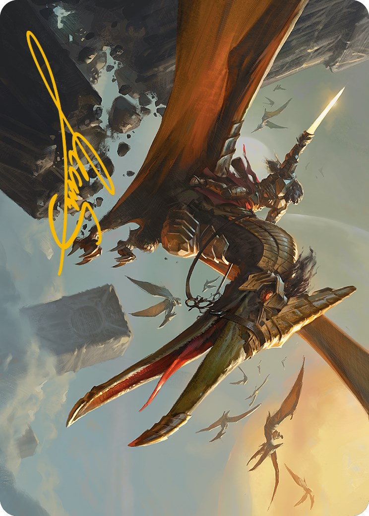 Skyhunter Strike Force Art Card (Gold-Stamped Signature) [Phyrexia: All Will Be One Art Series] | Mega City Incorporated