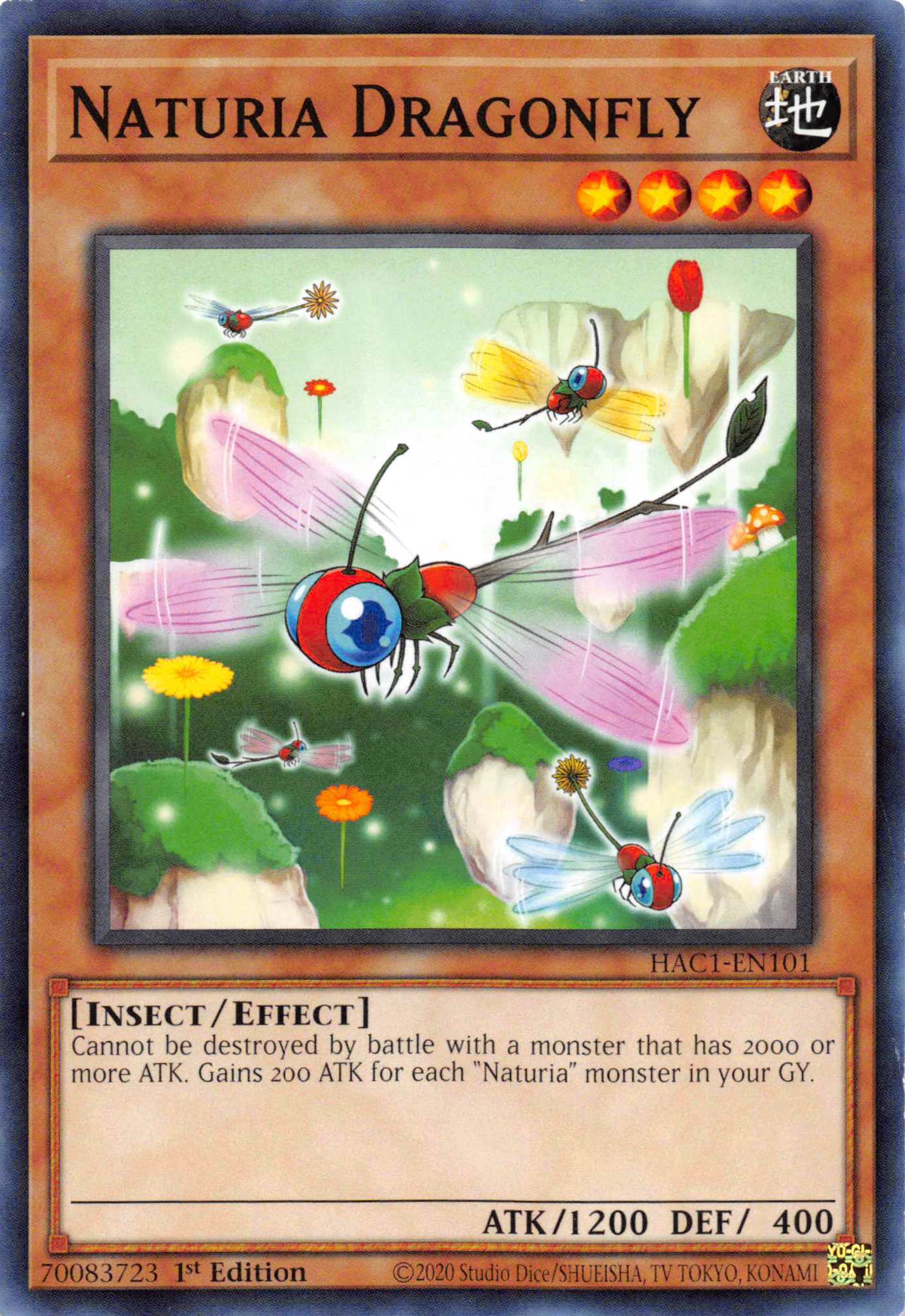 Naturia Dragonfly (Duel Terminal) [HAC1-EN101] Parallel Rare | Mega City Incorporated