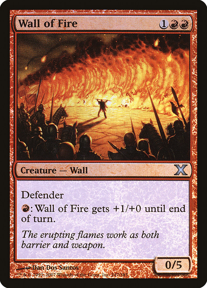 Wall of Fire (Premium Foil) [Tenth Edition] | Mega City Incorporated