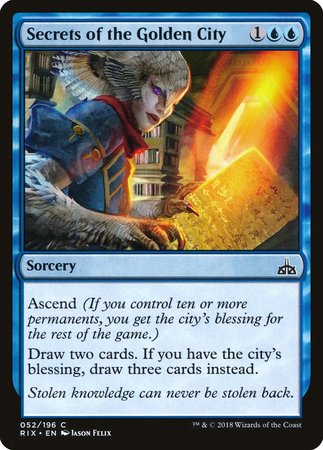 Secrets of the Golden City [Rivals of Ixalan] | Mega City Incorporated