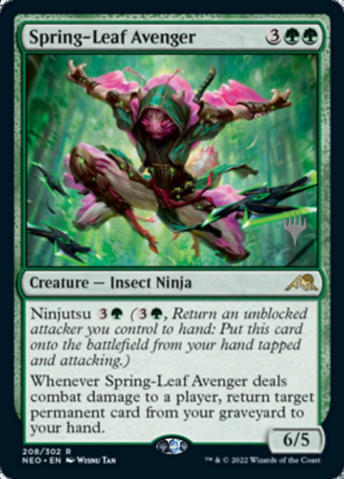 Spring-Leaf Avenger (Promo Pack) [Kamigawa: Neon Dynasty Promos] | Mega City Incorporated