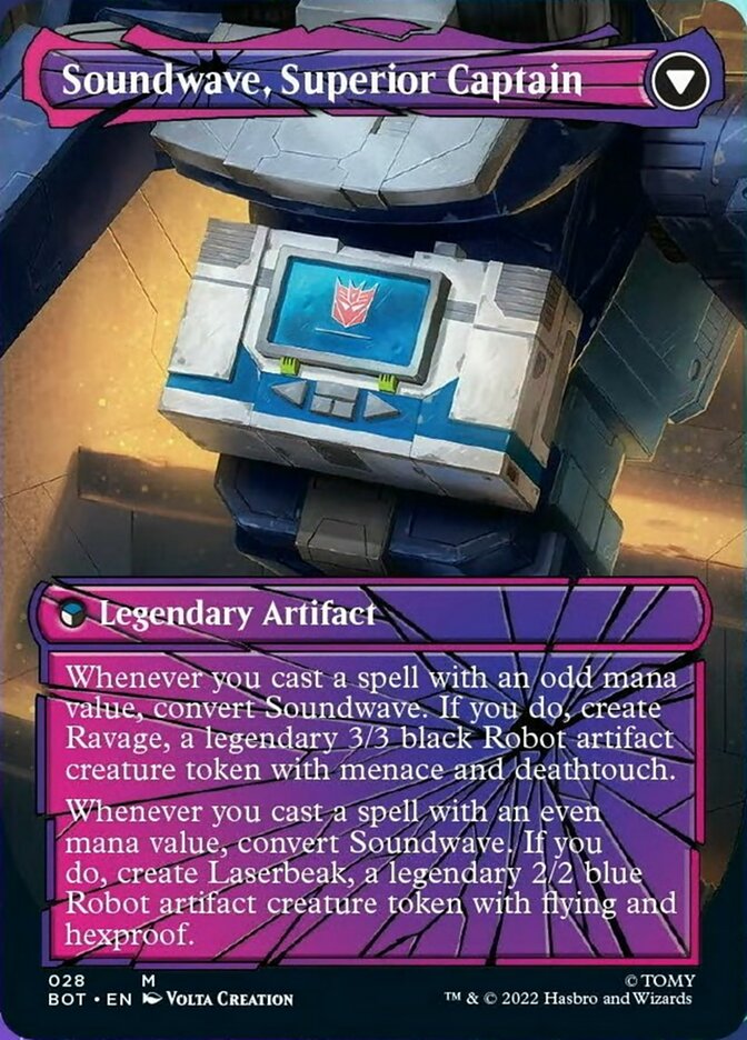 Soundwave, Sonic Spy // Soundwave, Superior Captain (Shattered Glass) [Universes Beyond: Transformers] | Mega City Incorporated