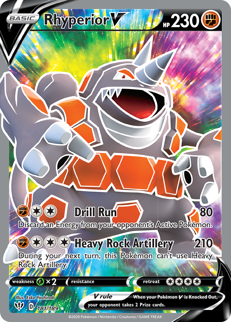 Rhyperior V (181/189) [Sword & Shield: Darkness Ablaze] | Mega City Incorporated