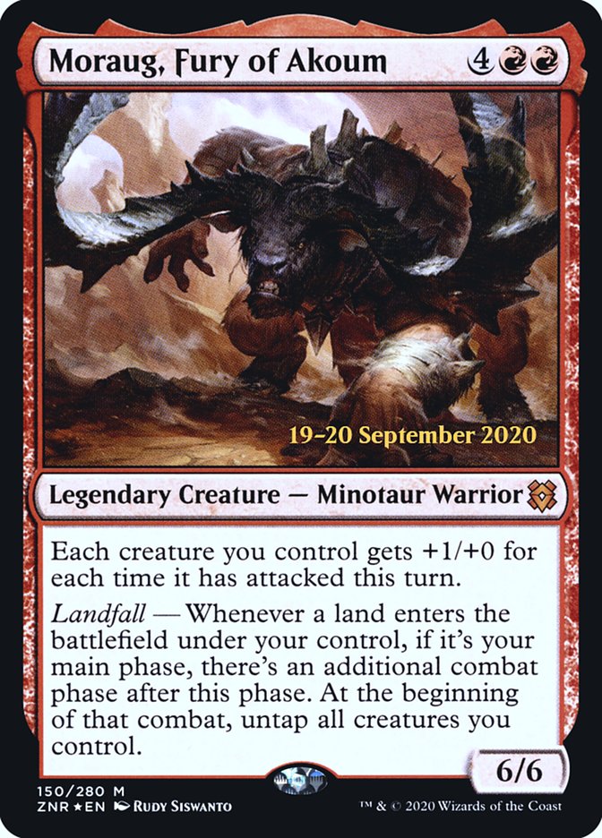 Moraug, Fury of Akoum  [Zendikar Rising Prerelease Promos] | Mega City Incorporated