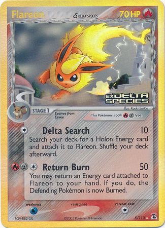 Flareon (5/113) (Delta Species) (Stamped) [EX: Delta Species] | Mega City Incorporated