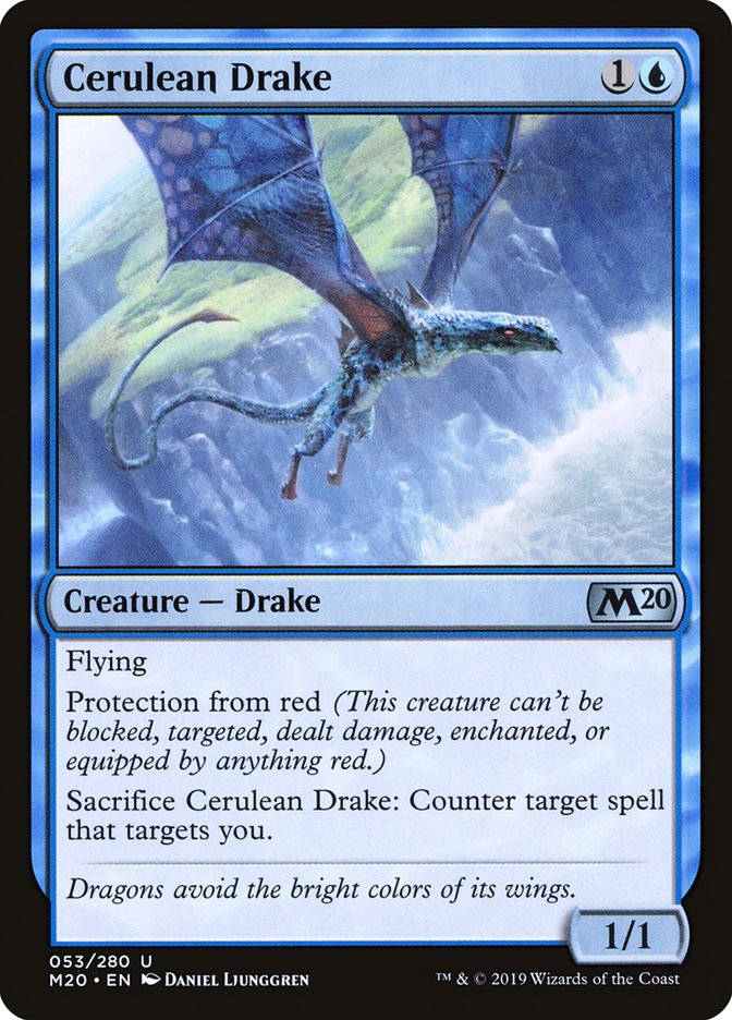 Cerulean Drake [Core Set 2020] | Mega City Incorporated