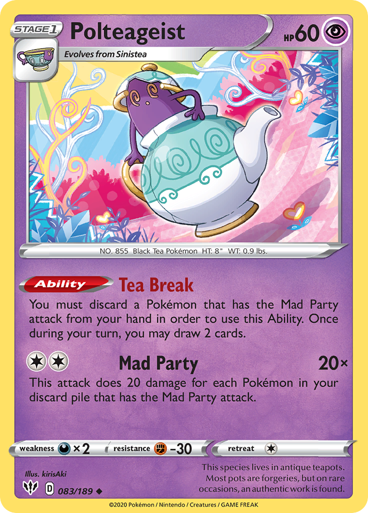 Polteageist (083/189) [Sword & Shield: Darkness Ablaze] | Mega City Incorporated