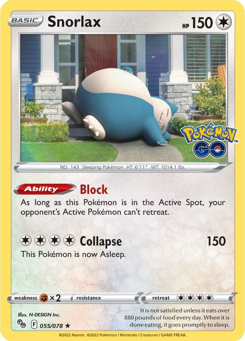 Snorlax (055/078) [Pokémon GO] | Mega City Incorporated