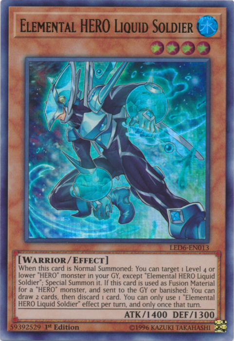 Elemental Hero Liquid Soldier [LED6-EN013] Ultra Rare | Mega City Incorporated
