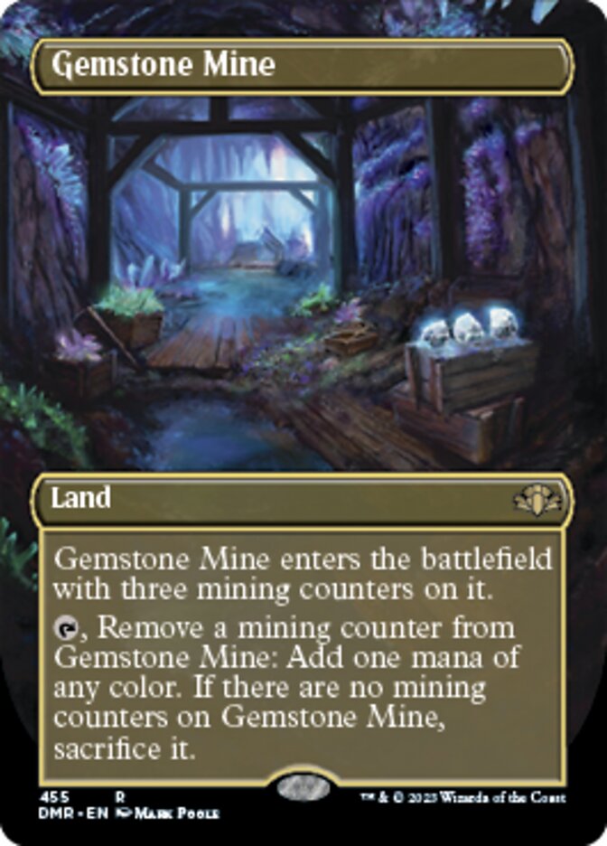 Gemstone Mine (Borderless Alternate Art) [Dominaria Remastered] | Mega City Incorporated