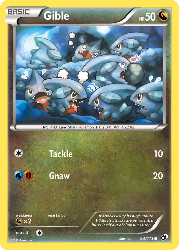 Gible (94/113) [Black & White: Legendary Treasures] | Mega City Incorporated