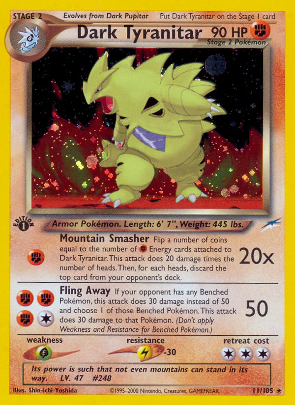 Dark Tyranitar (11/105) [Neo Destiny 1st Edition] | Mega City Incorporated