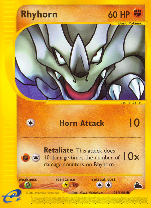 Rhyhorn (91/144) [Skyridge] | Mega City Incorporated