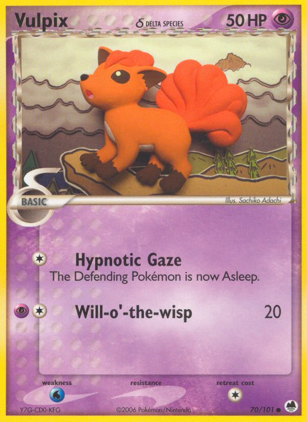 Vulpix (70/101) (Delta Species) [EX: Dragon Frontiers] | Mega City Incorporated